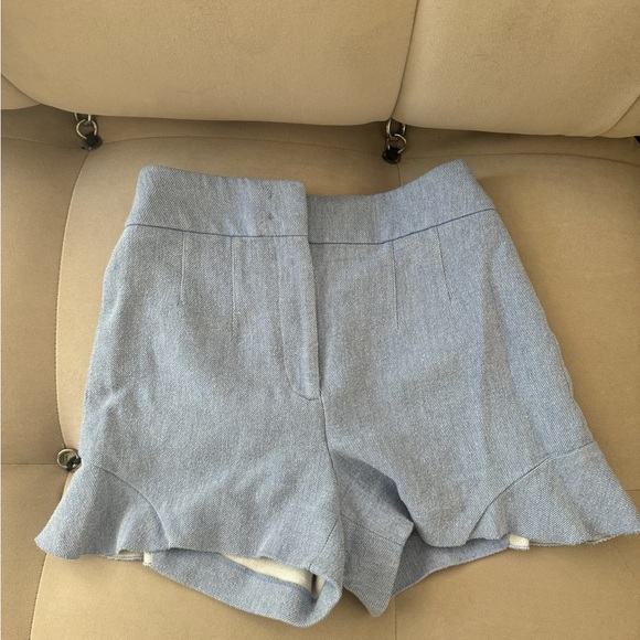 💠Zara High Waist Blue Ruffle Mini Shorts 💠 - Picture 6 of 6